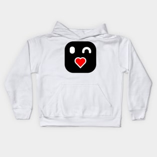 Lovely kissing emotional face Kids Hoodie